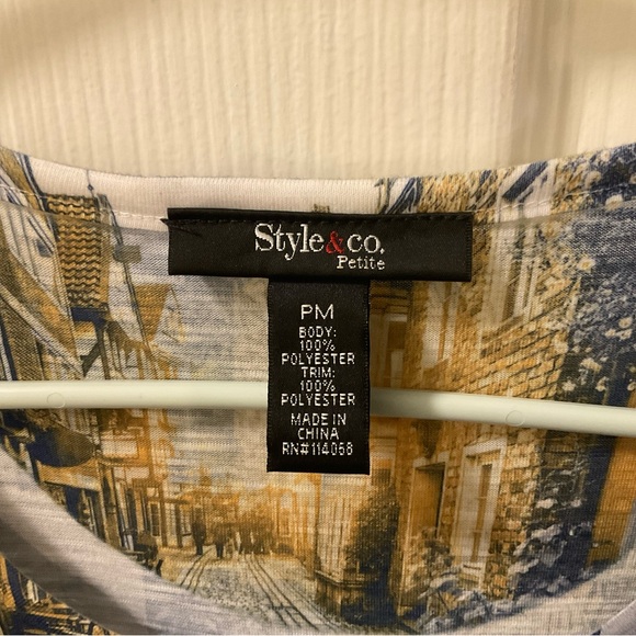 Style & Co. Paris Graphic Women's Top - Multicolor - Picture 3 of 8